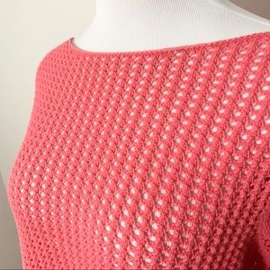 3/$20 Jeanne Pierre XL coral open stitch sweater